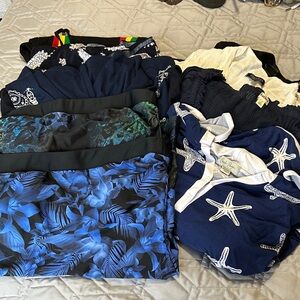 Sz L⭐️Like New 9 Piece Swim Bundle: 2 Bandeau Tankini Tops, 7 Coverups.